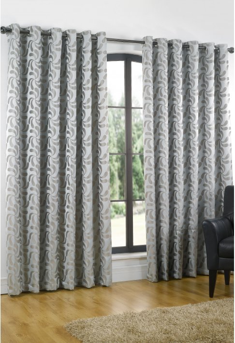 Aura Duck Egg Lined Eyelet Curtains