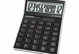 Aurora AO41553 Desk Calculator - Black