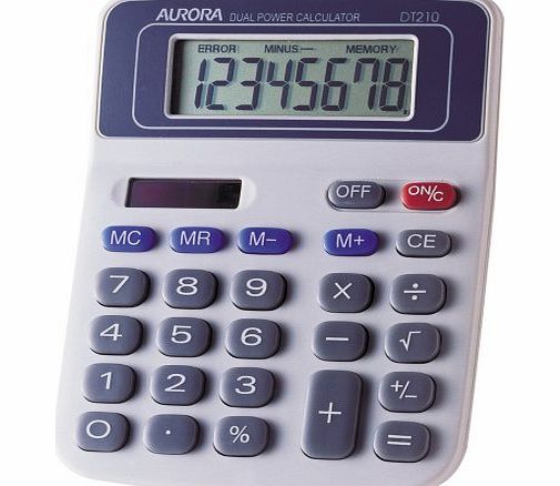 Aurora DT210 Semi Desktop Calculator