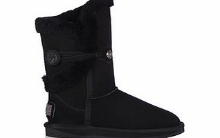 Australia Luxe Nordic black sheepskin button boots