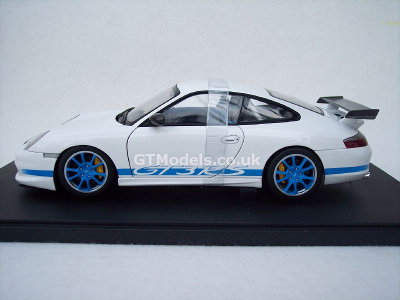 Porsche 911 996 GT3 RS White with Blue Stripe