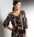 Autograph 3/4 Sleeve Block Print Blouse with