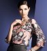 Autograph 3/4 Sleeve Hibiscus Print Blouse with