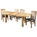 Avalon extending oak dining set furniture