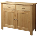 Avalon oak 2 drawer sideboard furniture