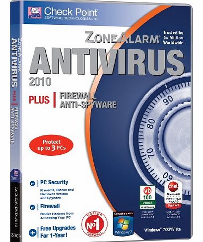 ZoneAlarm Antivirus 2010 - 3 User 1 Year (PC CD)
