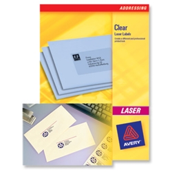 Clear Laser Labels 22x12.7mm Ref L7553-25