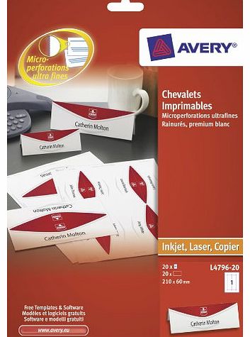 Avery Dennison L4796-20 Printable Tent Cards (20 Sheets)