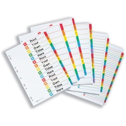 Avery Dividers 5 Part Colour Assorted Ref 05467501