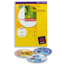 Avery DVD Laser Labels DVD-optimised Diameter
