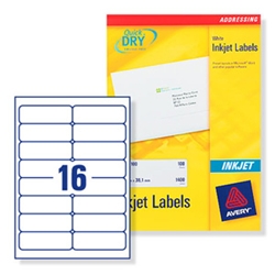 Inkjet Labels 100 per Sheet 99.1x34mm Ref