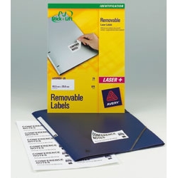 Avery Laser Labels Removable 63.5x29.6mm 675