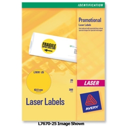 Avery Laser Speciality Labels Fluorescent Yellow