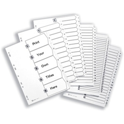 Avery Numeric Indexes 1-5 White Ref 05460061