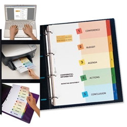 Avery ReadyIndex Dividers with Coloured Contents