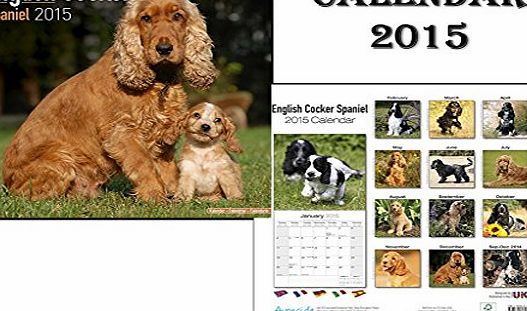Avonside Publishing ENGLISH COCKER SPANIEL (EURO) DOG 2015 SQUARE CALENDAR - BRAND NEW AND SEALED BY AVONSIDE