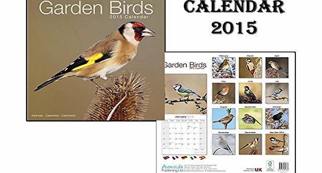 Avonside Publishing GARDEN BIRDS 2015 SQUARE CALENDAR - BRAND NEW AND SEALED BY AVONSIDE