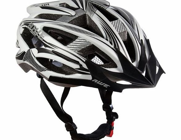 AWE AeroStealthTM Carbon Fibre Insert Double In-Mould 24 Vents Adult Bicycle Bike Cycle Helmet CE EN1078 TUV Approvals