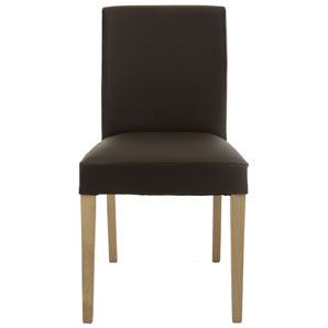Leather Dining Chair- Dark Brown