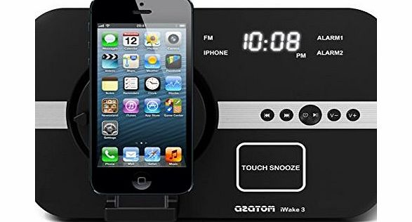 AZATOM iWake 3 Touch Radio Alarm for iPhone 5/5S/5C/4S/4/3