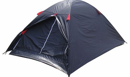 2 Man Black / Red Double Skin Summer Festival Camping Outdoor Dome Tent