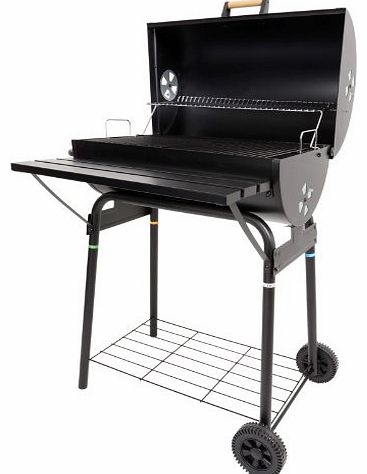 Azuma Barrel Summer Garden Grill Cooking Charcoal Patio BBQ with Wheels NEW