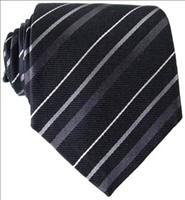 Black Pencil Stripe Tie by