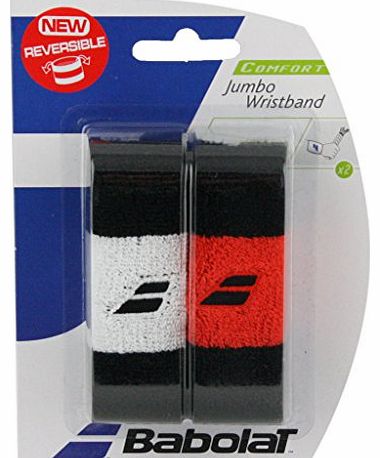 Jumbo Wristband - Tennis Badminton Squash Wrist (Black/Orange)