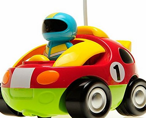 Babrit RC Cartoon Race Car with Action Figure Radio Control Toy with Music Best Christmas Gift for Toddlers Kids