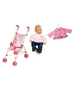 baby Annabell Twin Outfit with Stroller