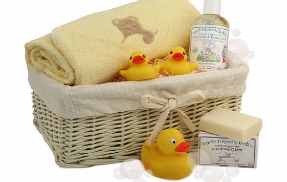 Baby Bath Time Gift Basket - Yellow