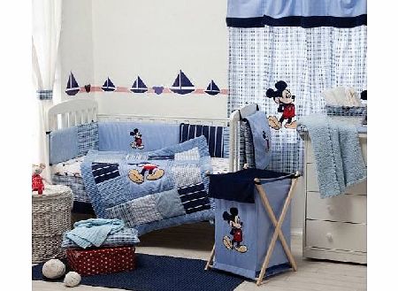 Blue Mickey Mouse Bedding Collection 4 Pc Crib Bedding Set
