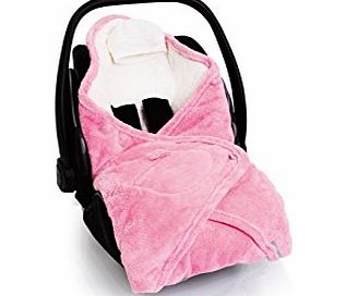 Super Soft 2.3 Tog Polstar Car Seat and Pram Blanket (Bubblegum Pink)