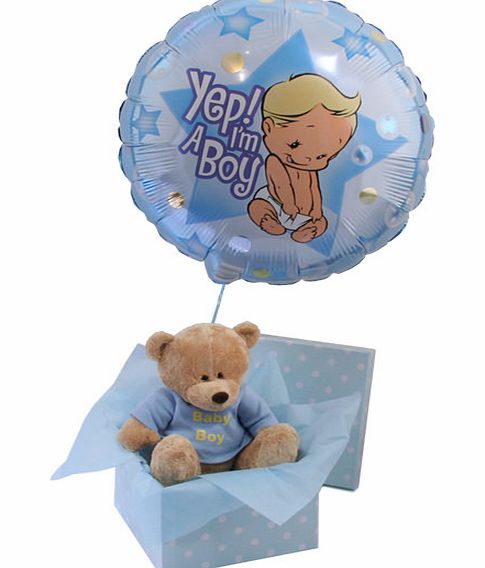 Baby Boy Balloon Gift Box