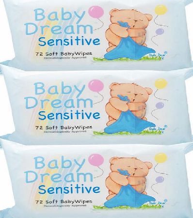 Baby Dream Baby Wipes Sensitive Triple Pack