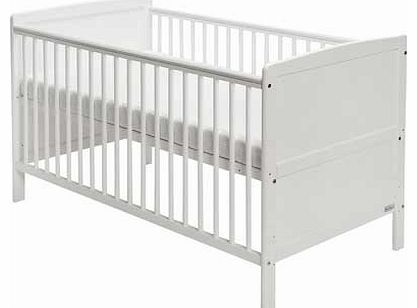 Travis Cot Bed with Mattress - White