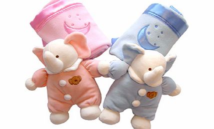 Gift Set - Baby Blanket and Elephant Toy