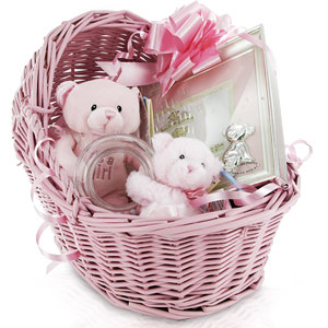 Baby Girl Pink Gift Basket