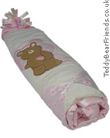 Bear Tales Large Pink Baby Blanket