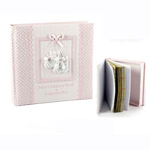 baby Memory Book and Keepsake Box - Pink