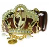 Baby Phat Womens Crown Leather Belt (Brown)