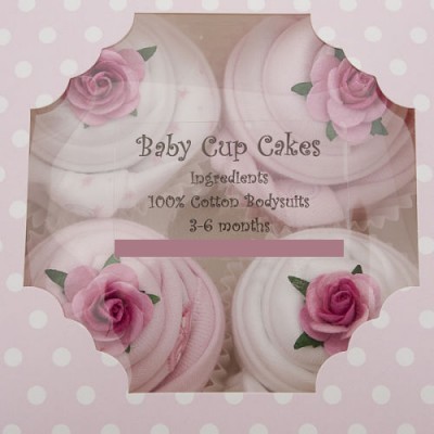 Baby Pink Cup Cakes Bodysuits