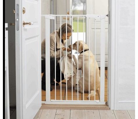 Extra Tall Pressure Indicator Safety Gate (White)