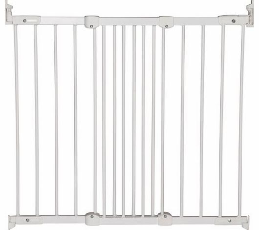 Super Flexi Fit Extending Metal Safety Gate (White/Silver)
