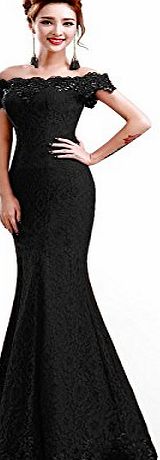 Babyonlinedress Womens Elegant Lace Prom Party Evening Gowns Short Sleeves