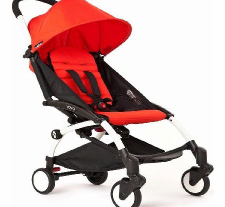 YoYo 6m+ Pushchair Red With White Frame