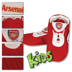 Arsenal Football Boot Slippers Boys - Red/White