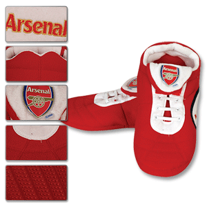Arsenal Football Boot Slippers Mens - Red/White