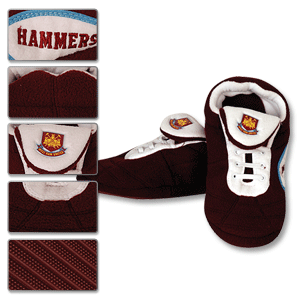 Bafiz West Ham Football Boot Slippers - Mens - Claret/White