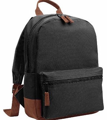  Mini Student Backpack / Rucksack Bag (6.5 Litres) (One Size) (Black/Tan)